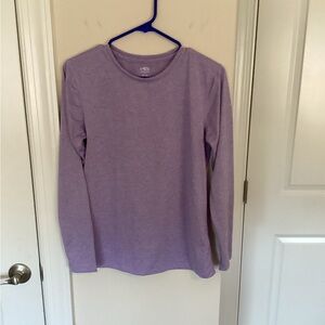 Athletic Works long sleeve T in light purple heather, XS
